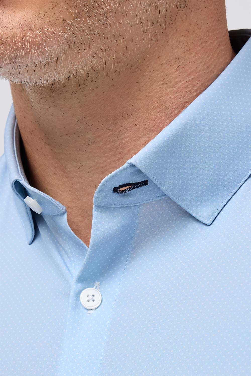mizzen and main leeward ls cloud blue micro dot detail