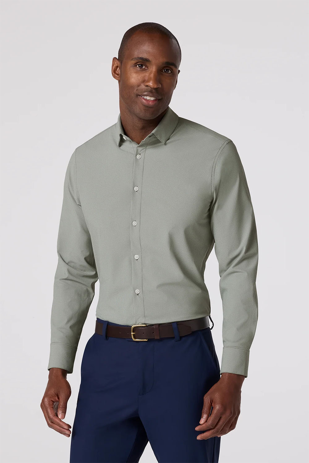 mizzen and main leeward ls olive straton check front