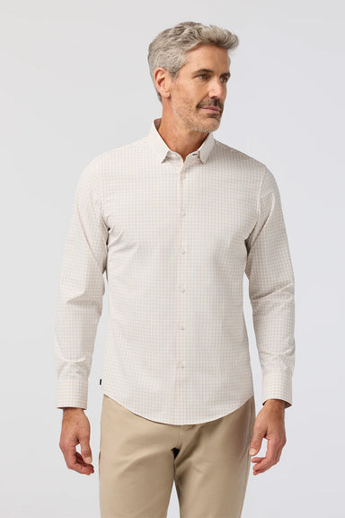 mizzen and main leeward ls sand dollar crew gingham front