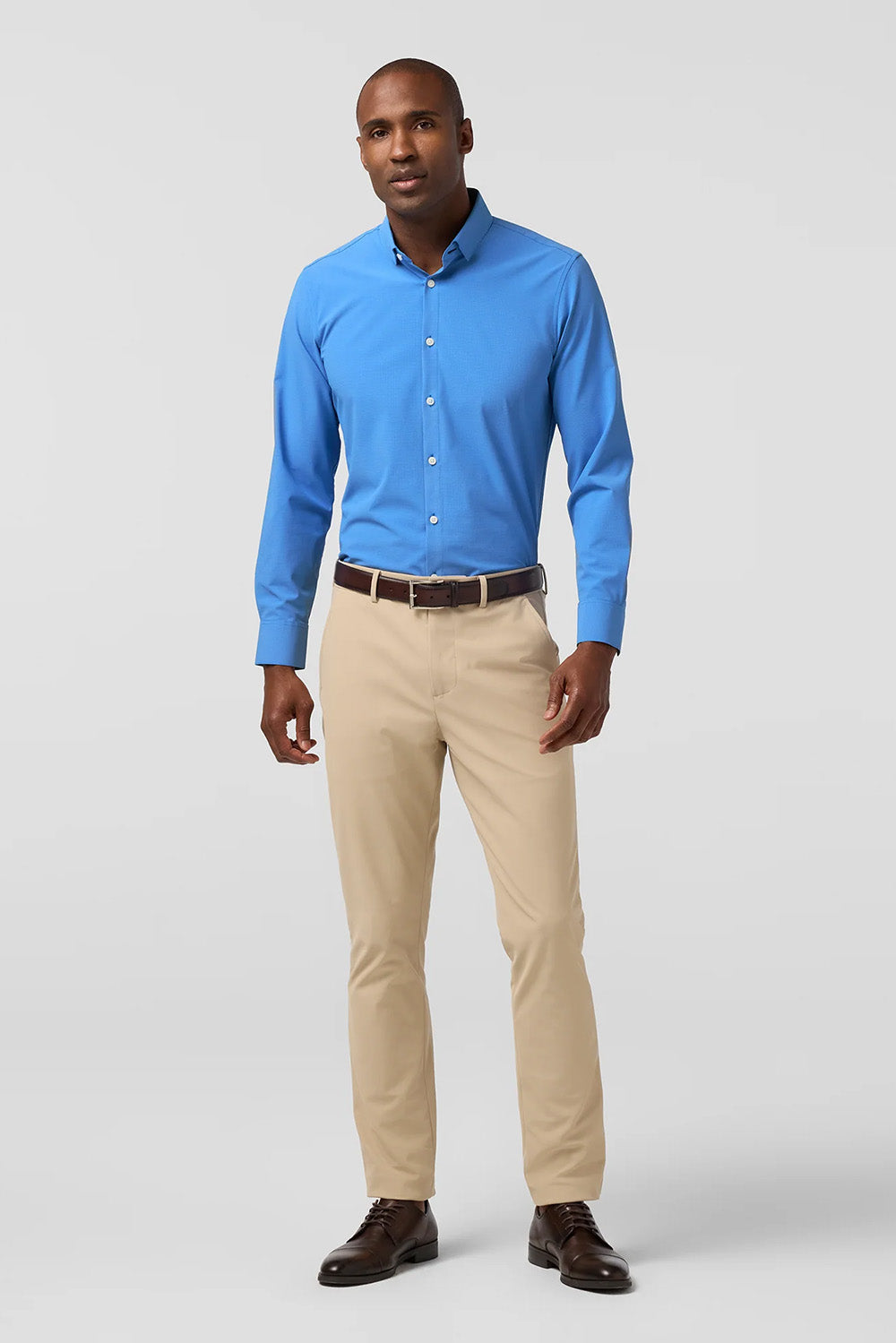 mizzen and main leeward ls skyline blue levi plaid