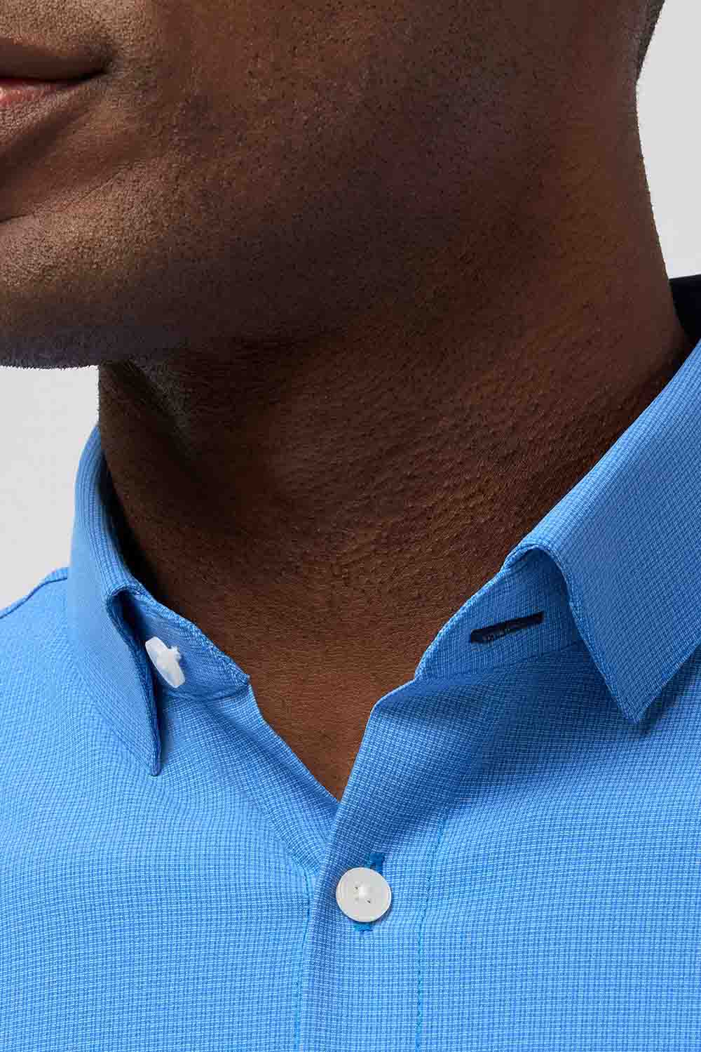 mizzen and main leeward ls skyline blue levi plaid detail