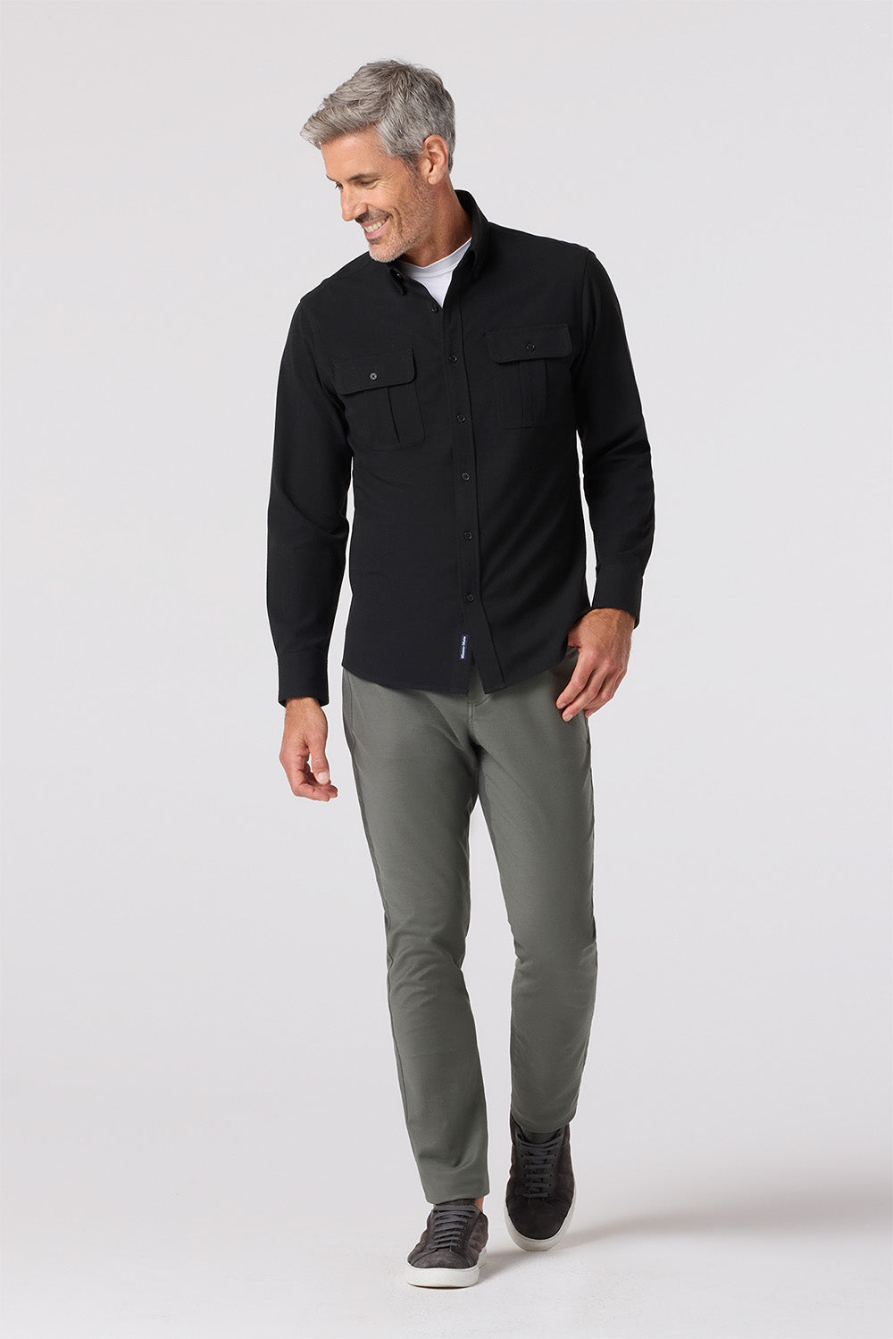 mizzen and main upstate flannel black heather