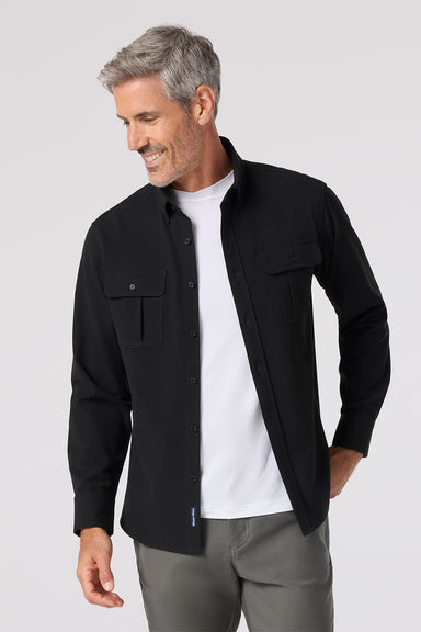mizzen and main upstate flannel black heather profile