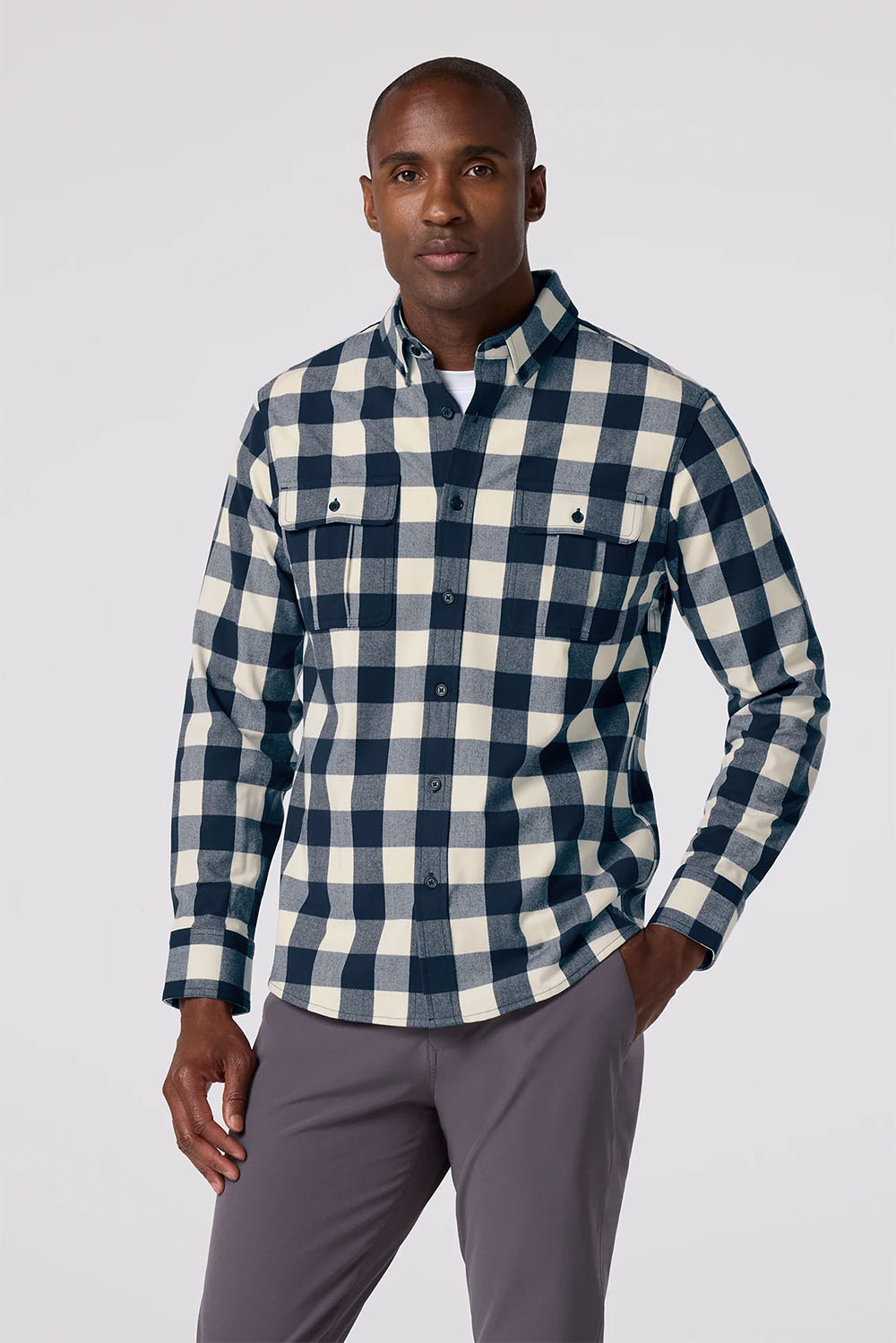 mizzen and main upstate ls flannel birch leo buffalo check front 