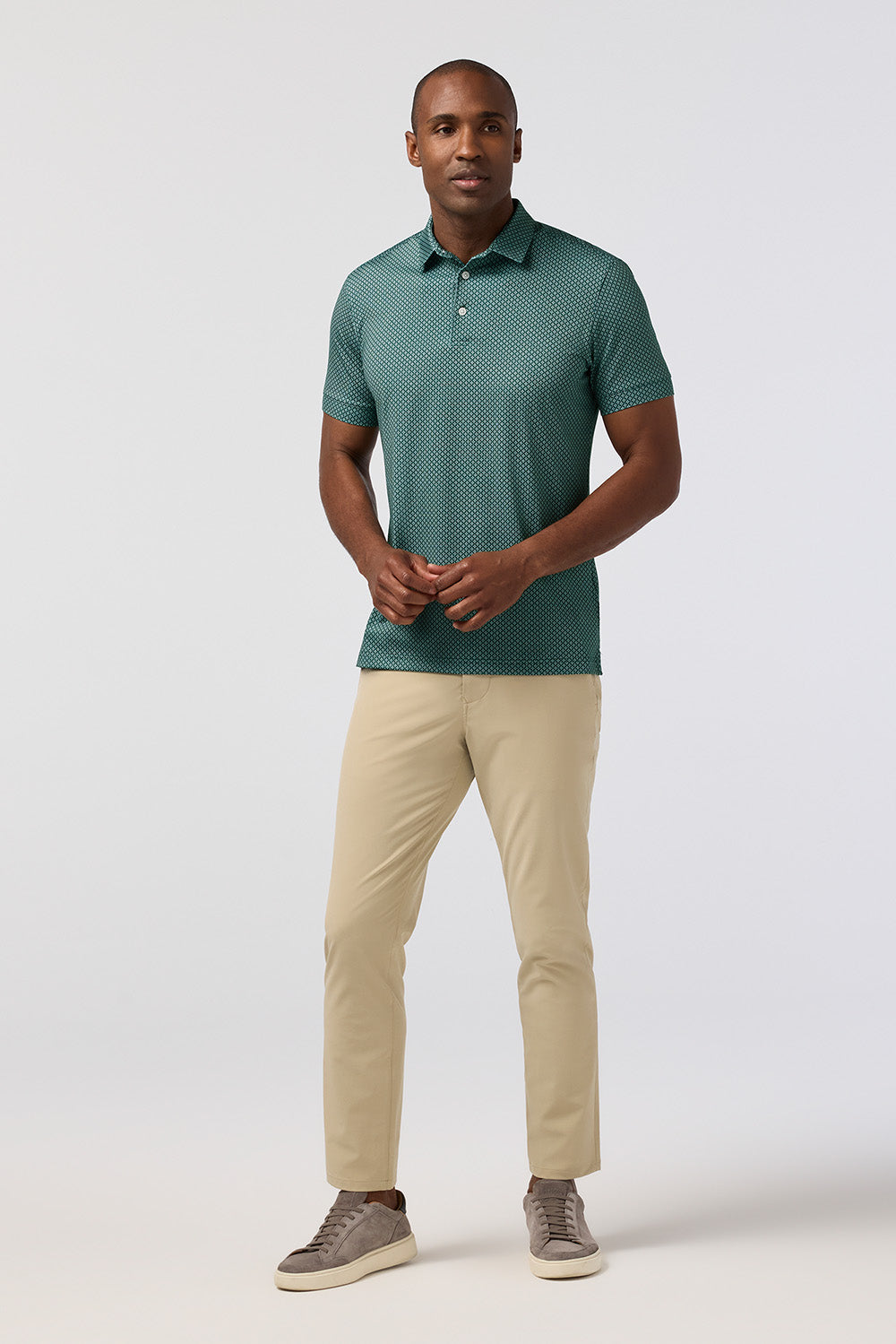 mizzen and main versa polo pine circle texture