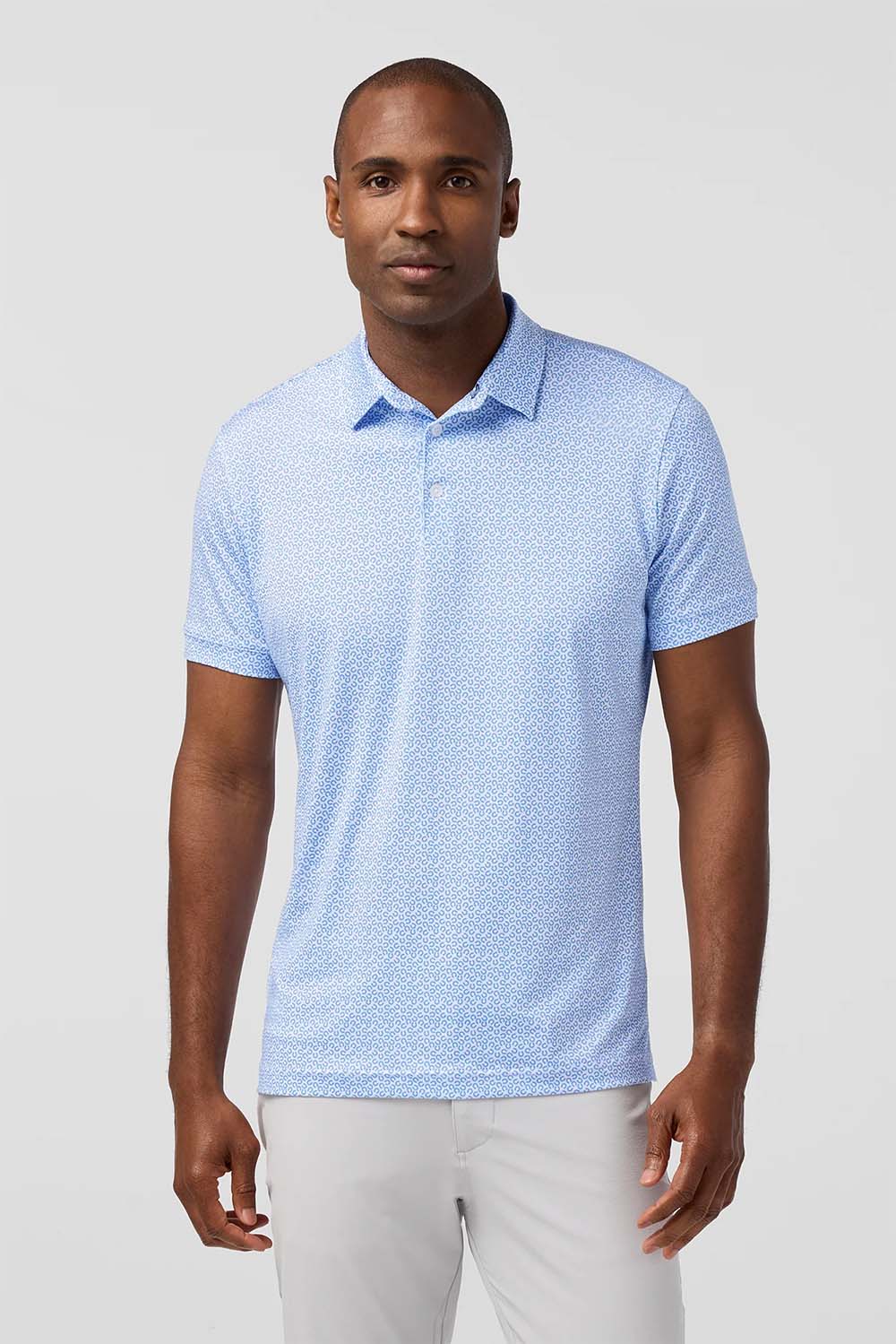 mizzen and main versa polo skyline blue lucky toss front
