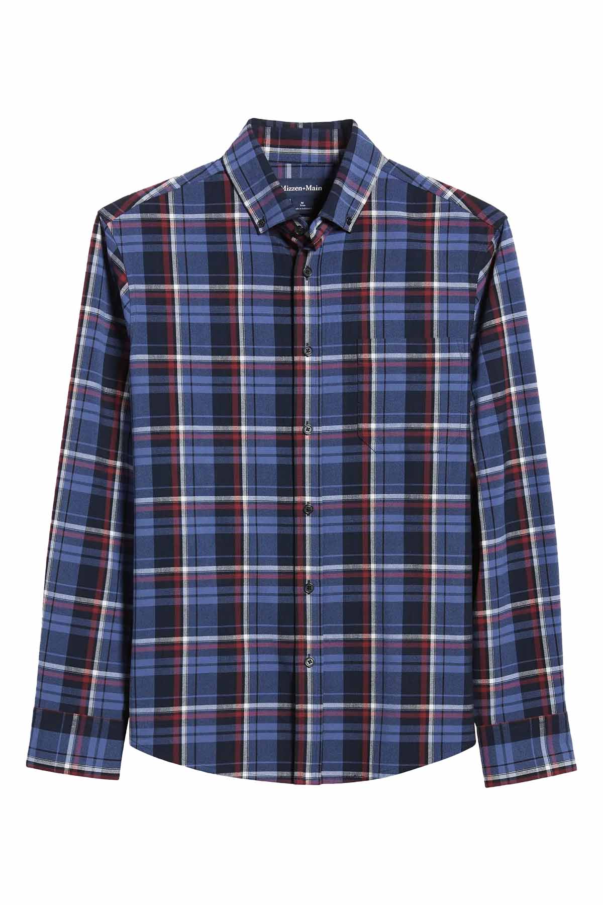 Mizzen and Main - City Flannel - Coastal Fjord Bryant Plaid - Flatlay