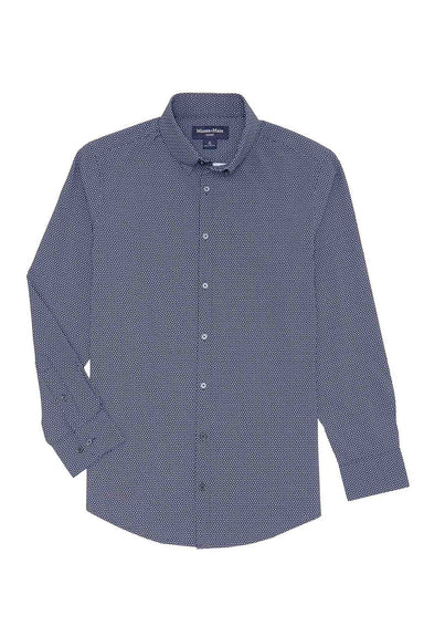 Mizzen + Main - Leeward LS - Navy 3D Cube - Flatlay