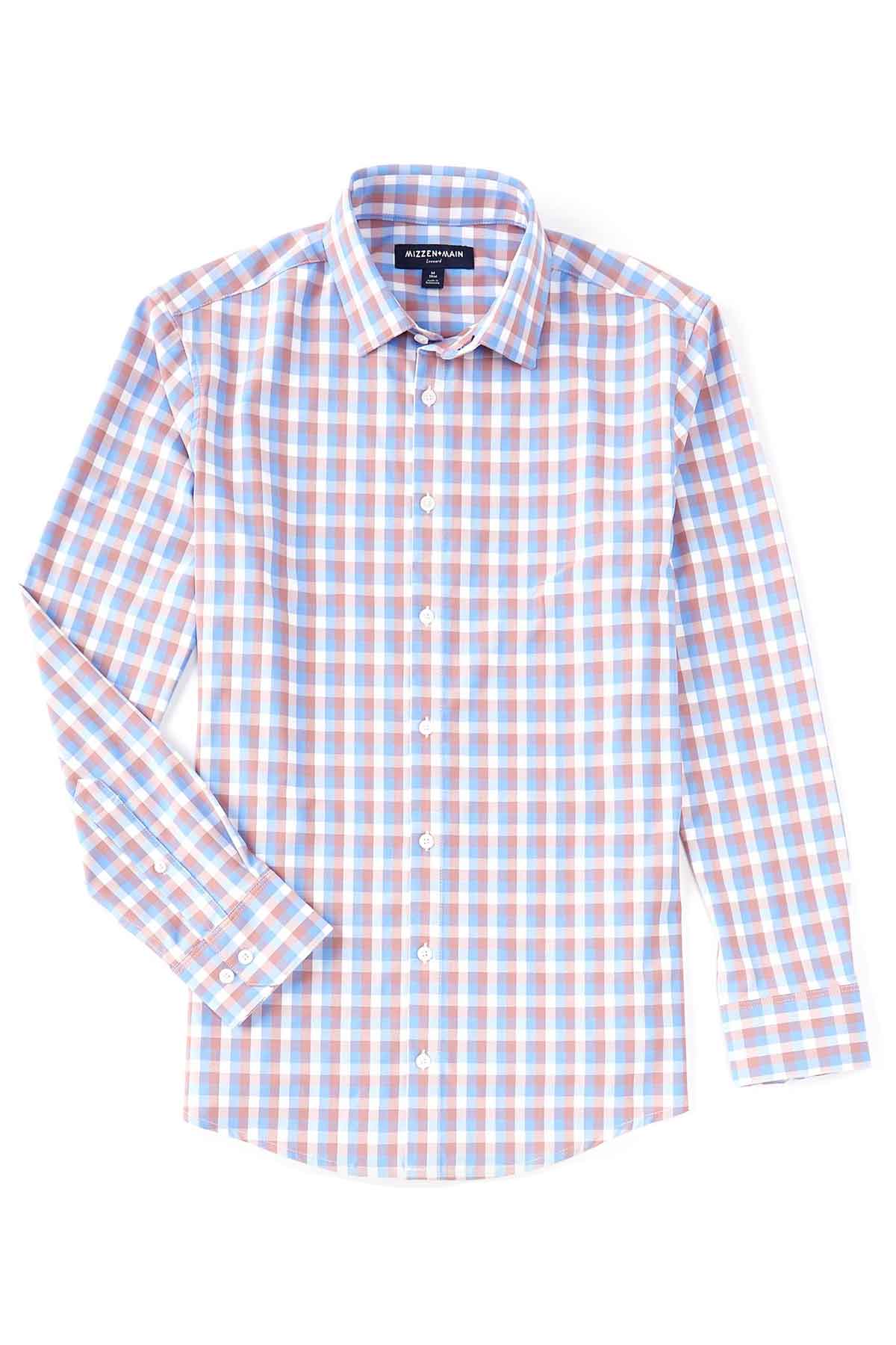 Mizzen + Main - Leeward LS - Provence Multi Plaid - Flatlay
