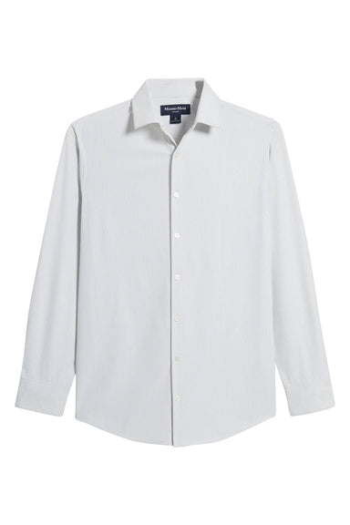 Mizzen + Main - Leeward LS - Silver Banker Stripe - Flatlay