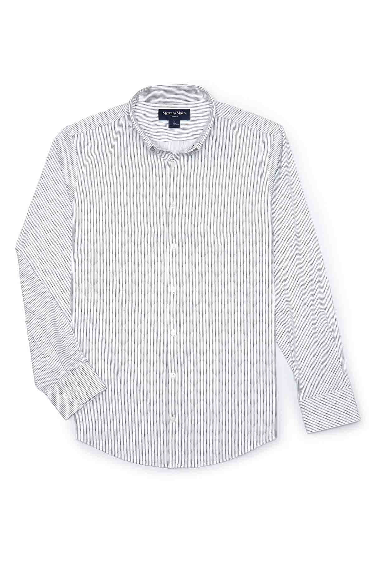 Mizzen + Main - Leeward LS - White Ombre Diamond - Flatlay