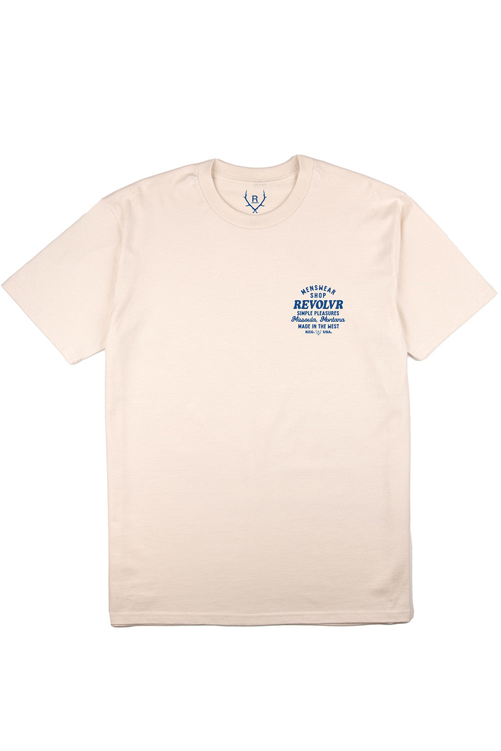 REVOLVR - Missoula Shop Tee - Ecru - Front