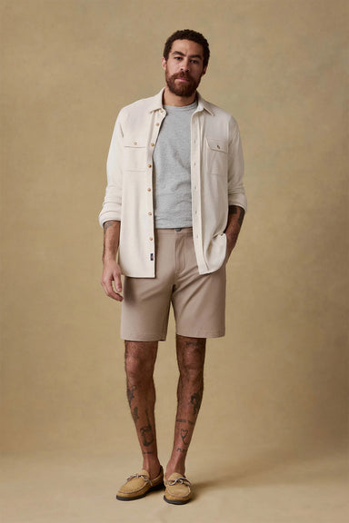 faherty all day short 2.0 7" khaki