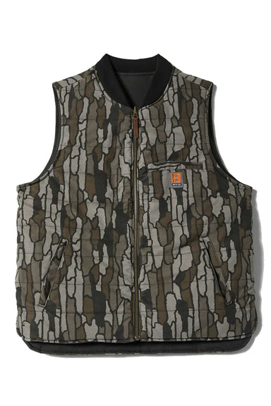 Brixton Builders Abraham Vest Bark Camo  Reversed