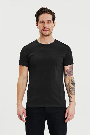 Bread & Boxers - Basic Crew Neck 2pk - Black - Front