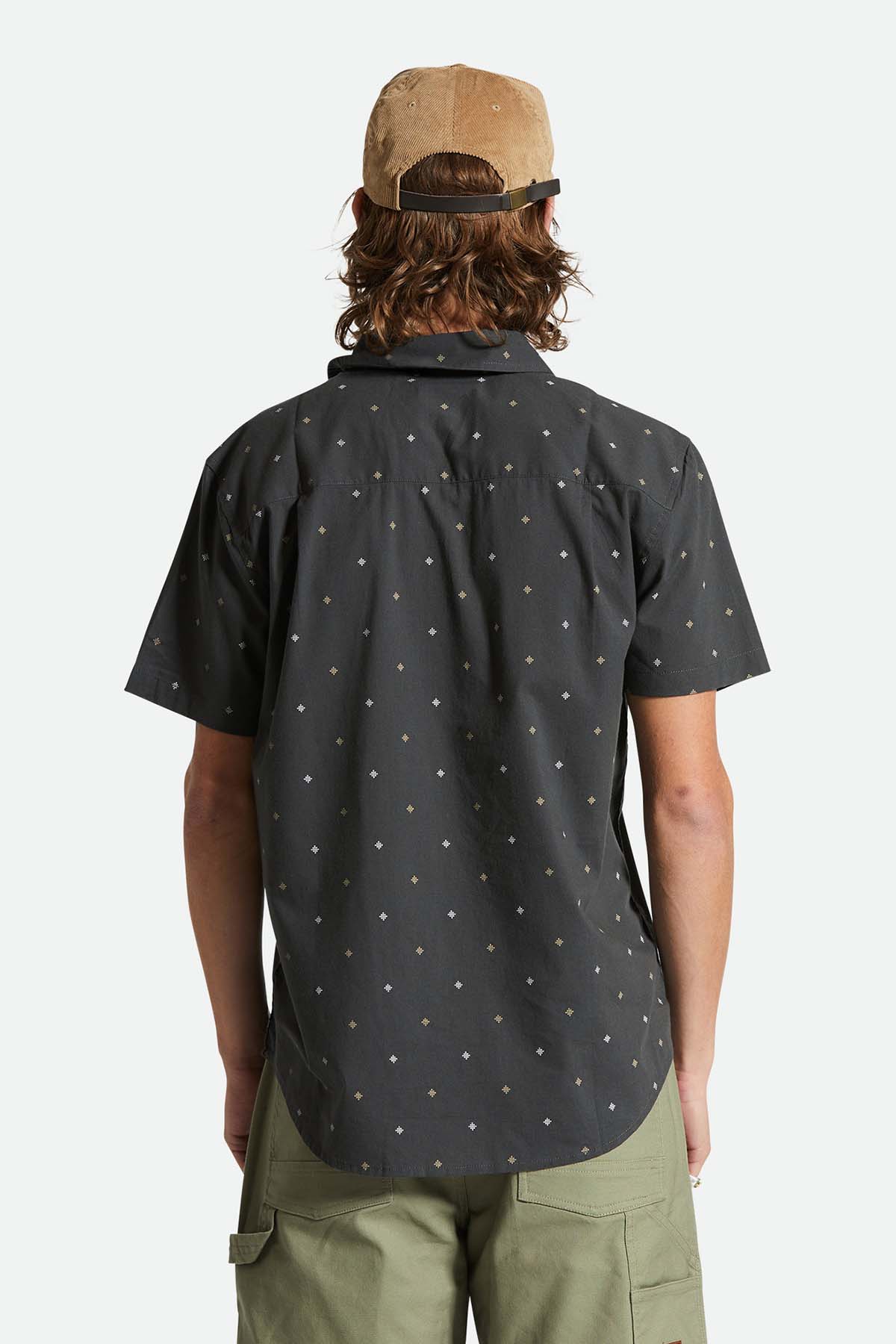 Brixton - Charter Print SS - Washed Black Pyramid - Back