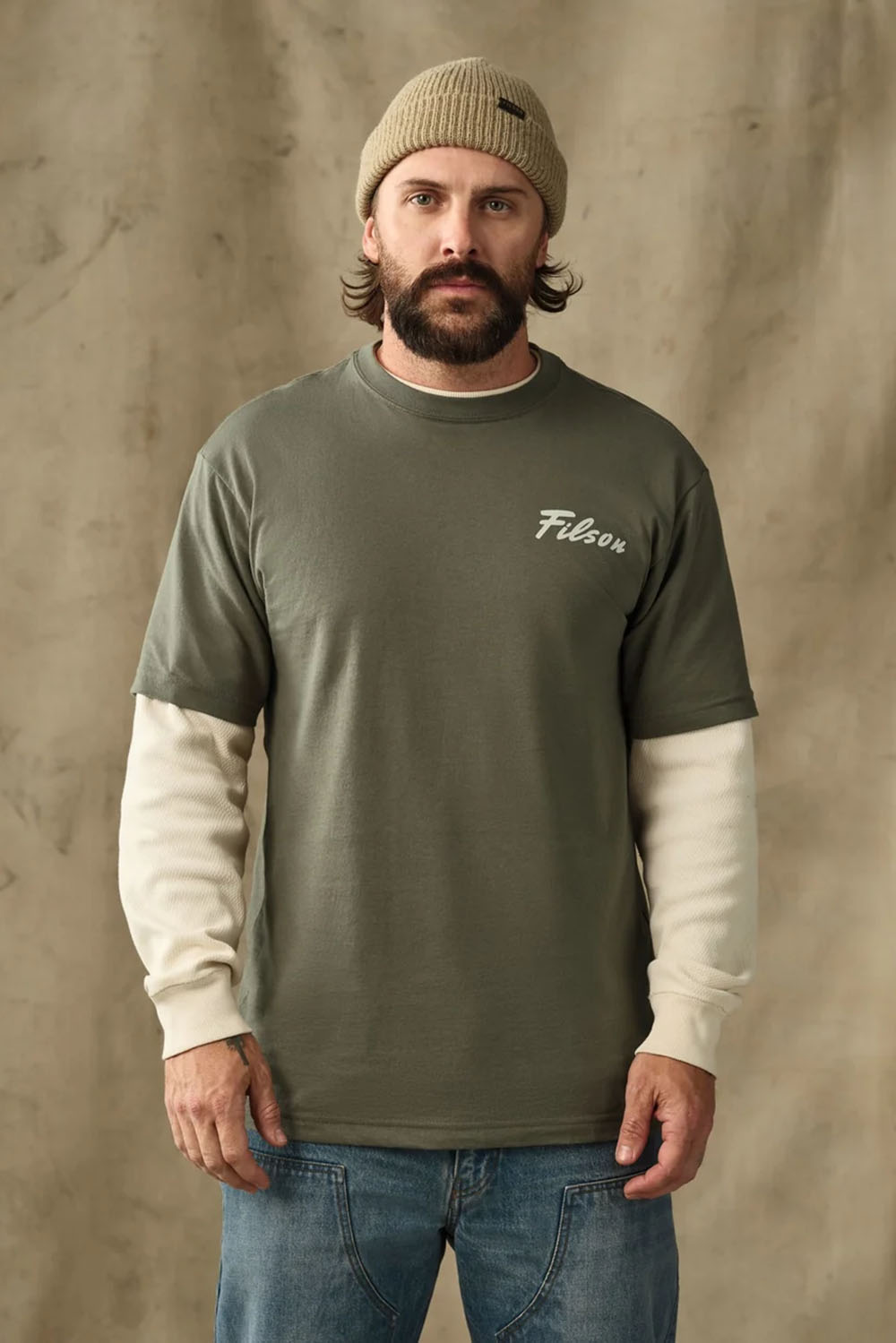 Filson - Buck Graphic T-Shirt - Shale - Model Front