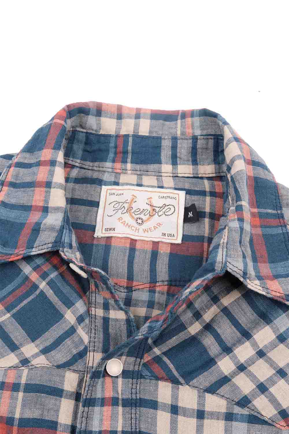 Freenote - Western Scout - Kingfisher Blue Plaid - Collar
