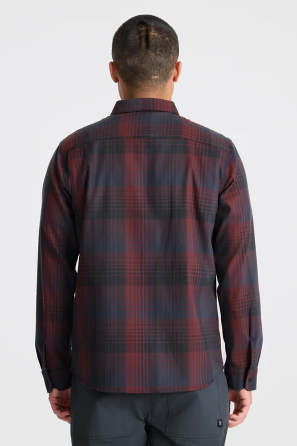 Roark Revival Diablo LS Flannel in Sangria — Back view