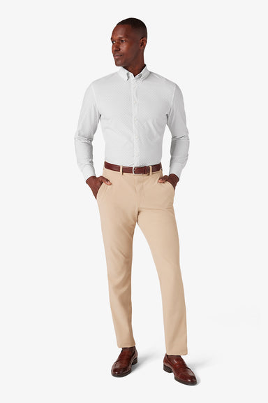 Mizzen + Main - Leeward LS - White Medallion Print - Front