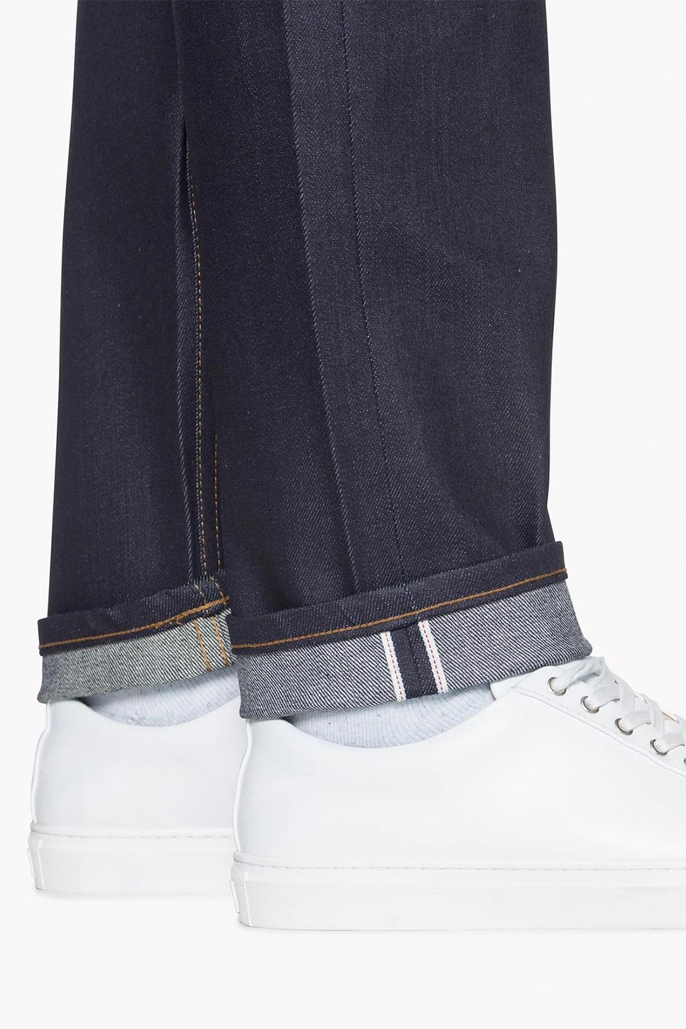 Naked & Famous - Easy Guy - Nightshade Stretch Selvedge - Hem View