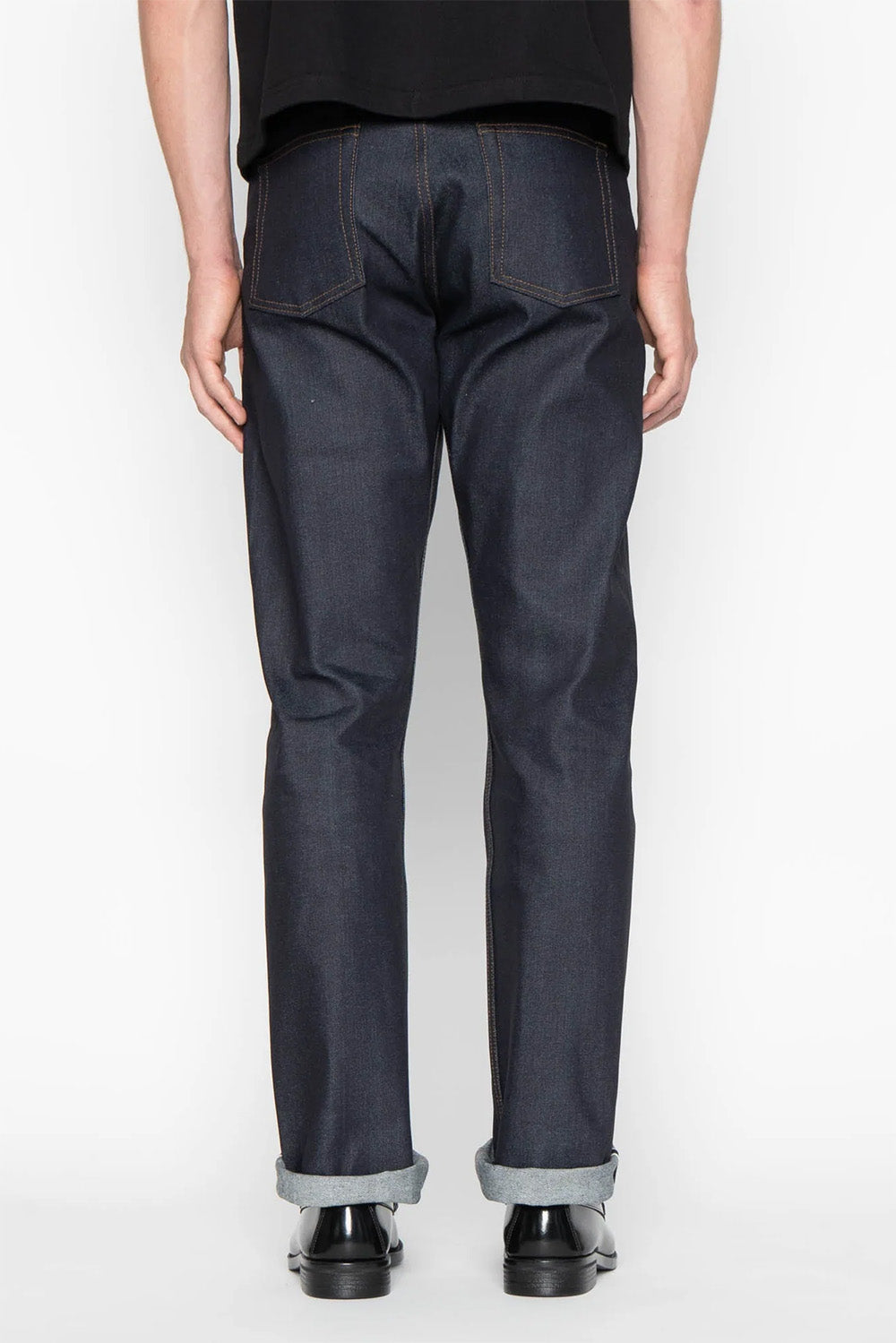 Naked & Famous - True Guy - Nightshade Stretch Selvedge - Model Back View