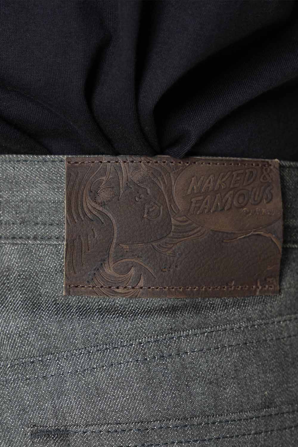 Naked & Famous - Weird Guy - Haunted Forest Selvedge - Patch Detail