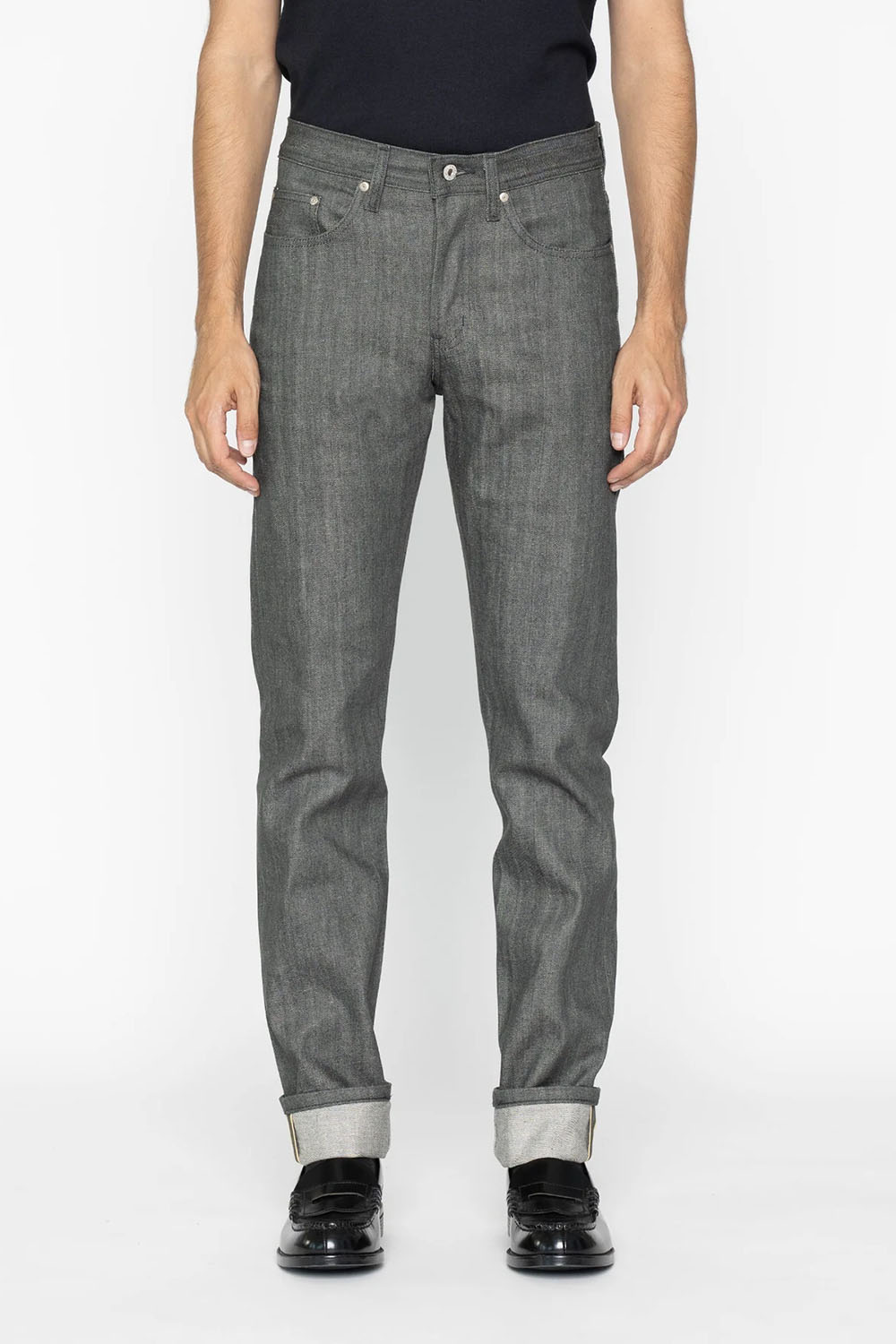 Naked & Famous - Weird Guy - Haunted Forest Selvedge - Model Front