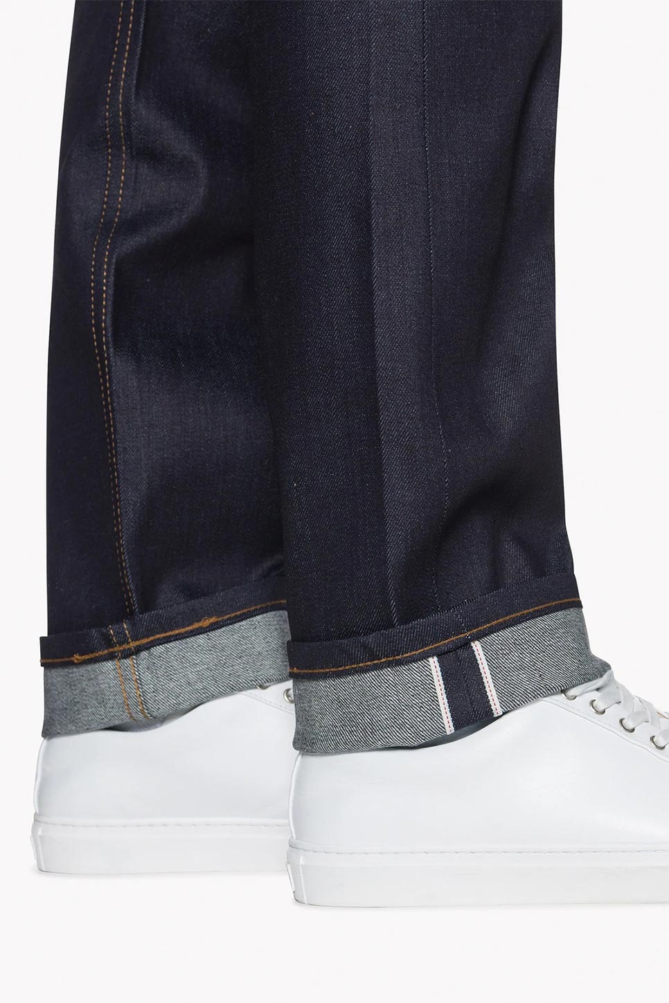 Naked & Famous - Weird Guy - Nightshade Stretch Selvedge - Hem View