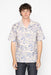 naked and famous aloha shirt linen cats blue front