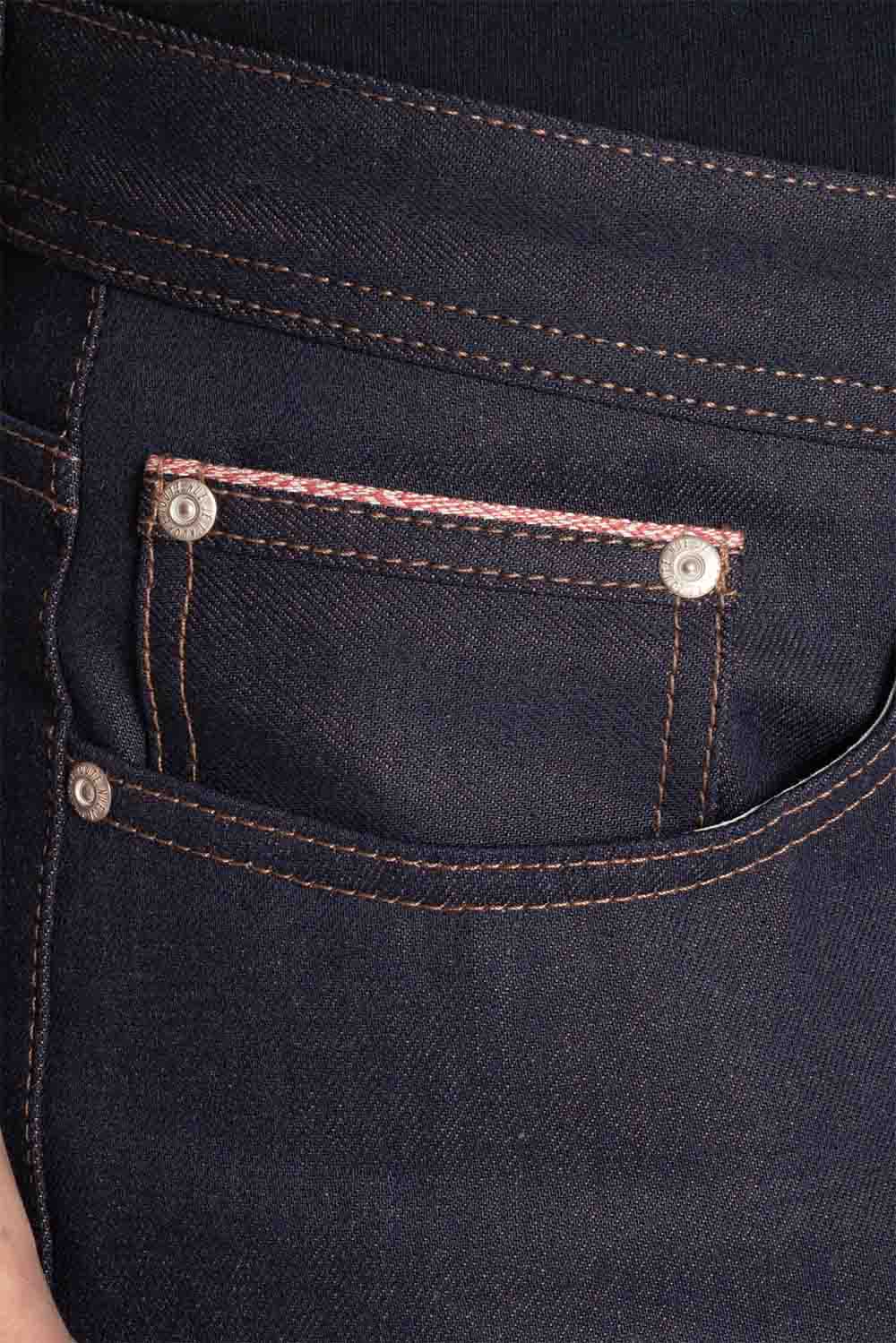 naked and famous weird guy chocolate milk selvedge detail
