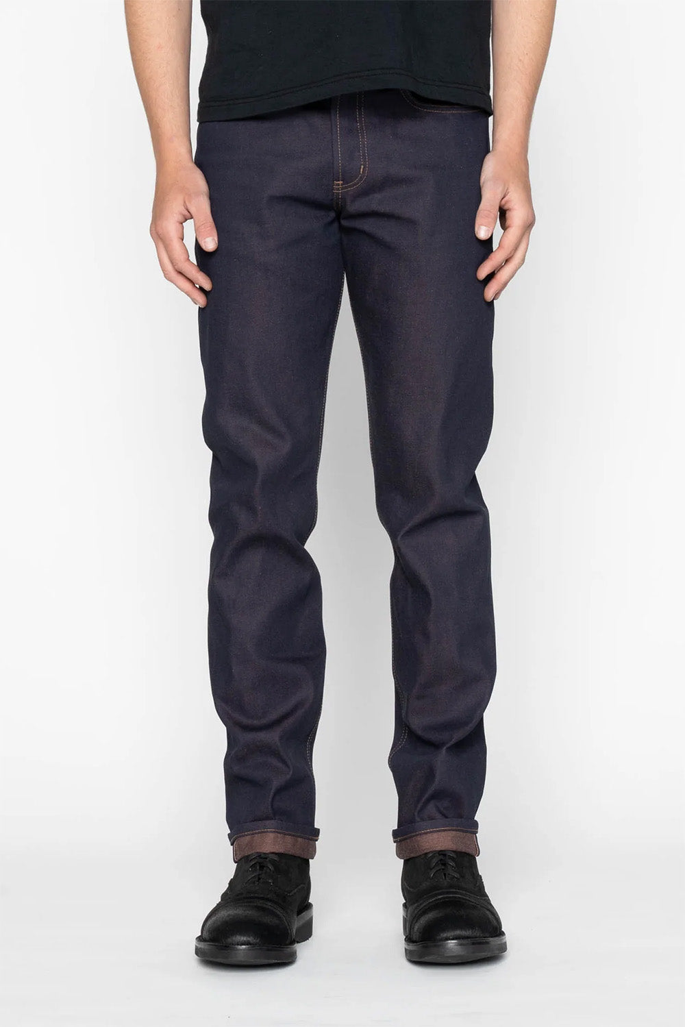 naked and famous weird guy chocolate milk selvedge front