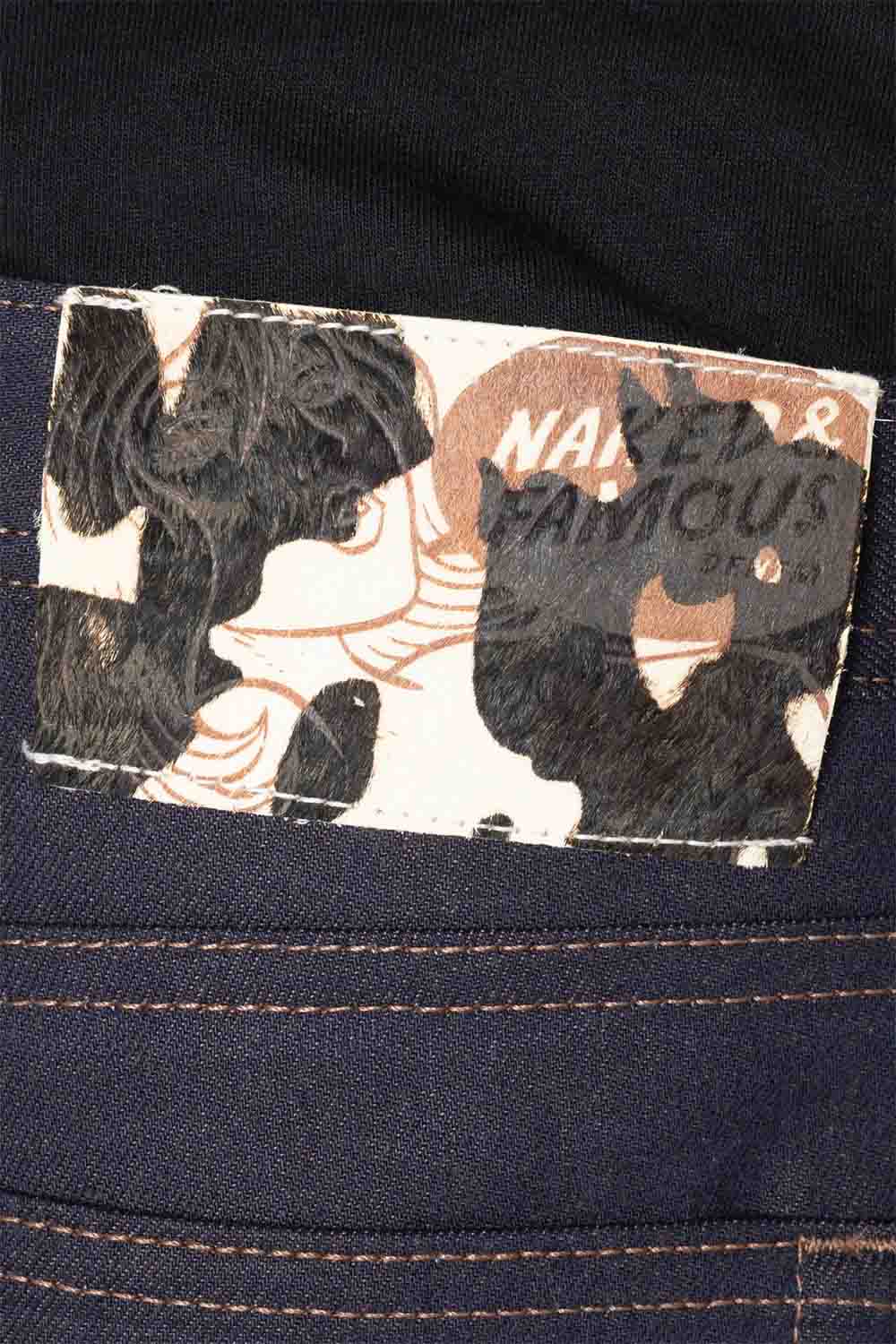 naked and famous weird guy chocolate milk selvedge tag