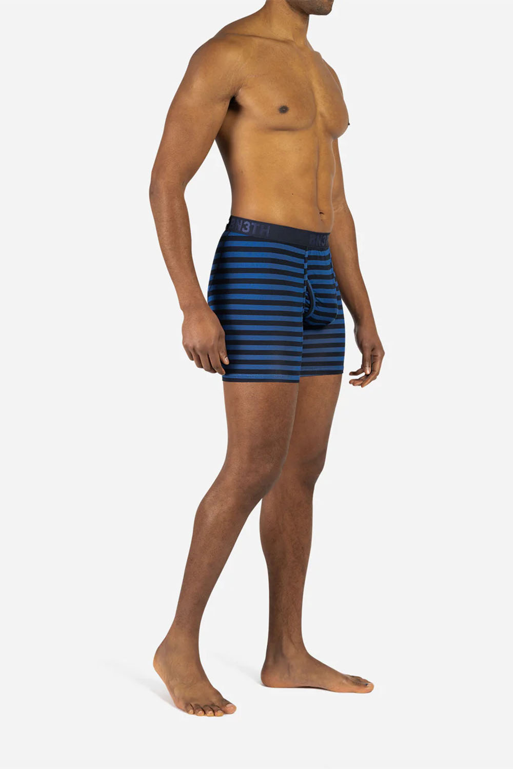 BN3TH - Classic Boxer Brief with Fly - Traditional Stripe Quartz - Model