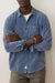 Marine Layer Lightweight Corduroy Shirt in Indigo — Detail sleeve view
