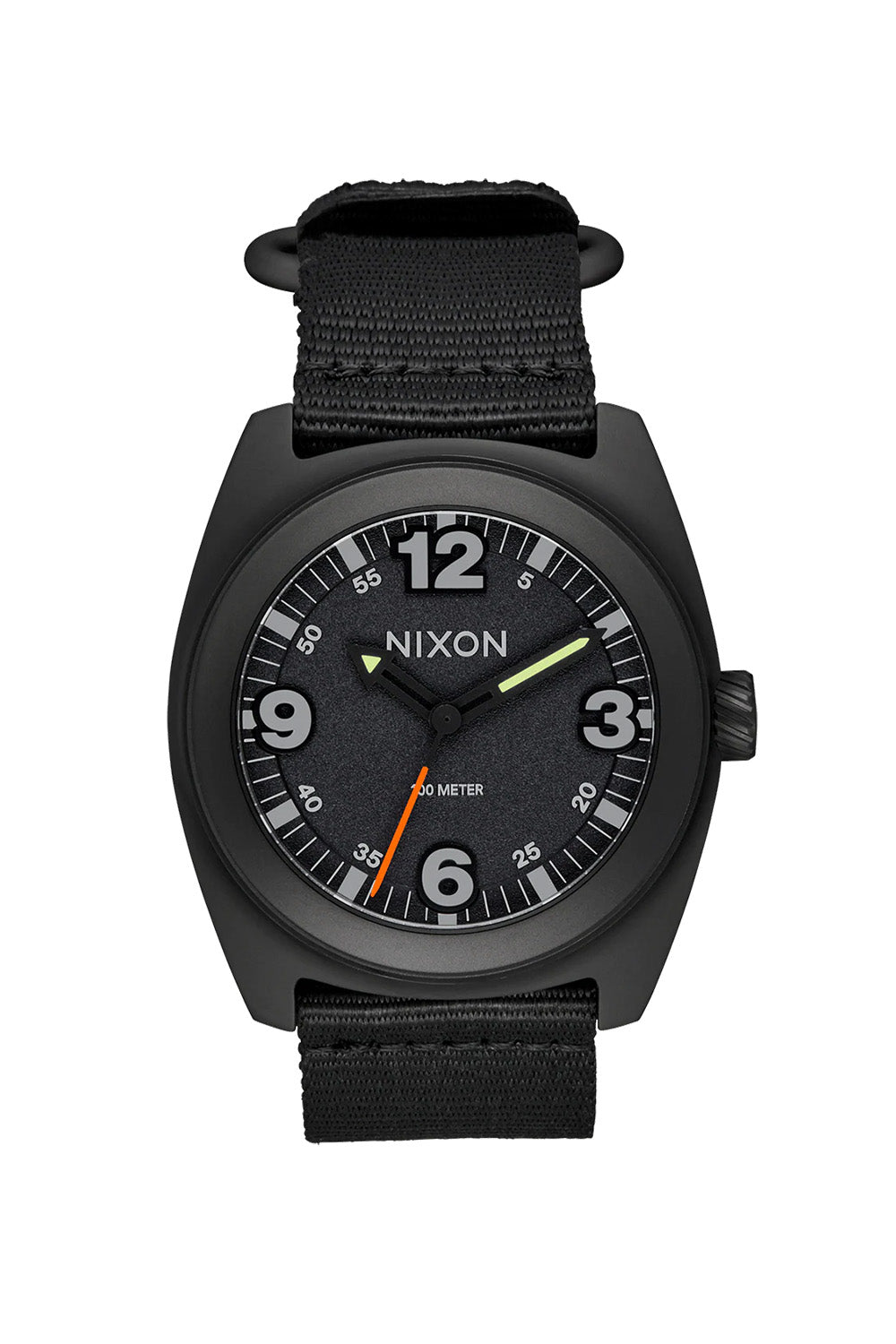 nixon clutch 42 all matte black black front