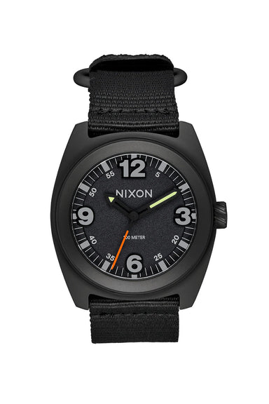 nixon clutch 42 all matte black black front