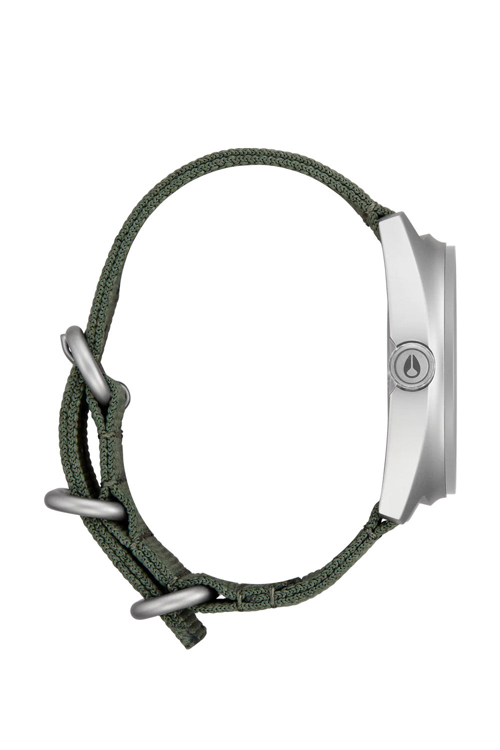 nixon clutch 42 matte silver thyme side