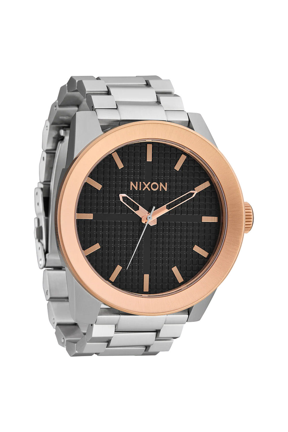 nixon corporal ss silver rose gold black profile