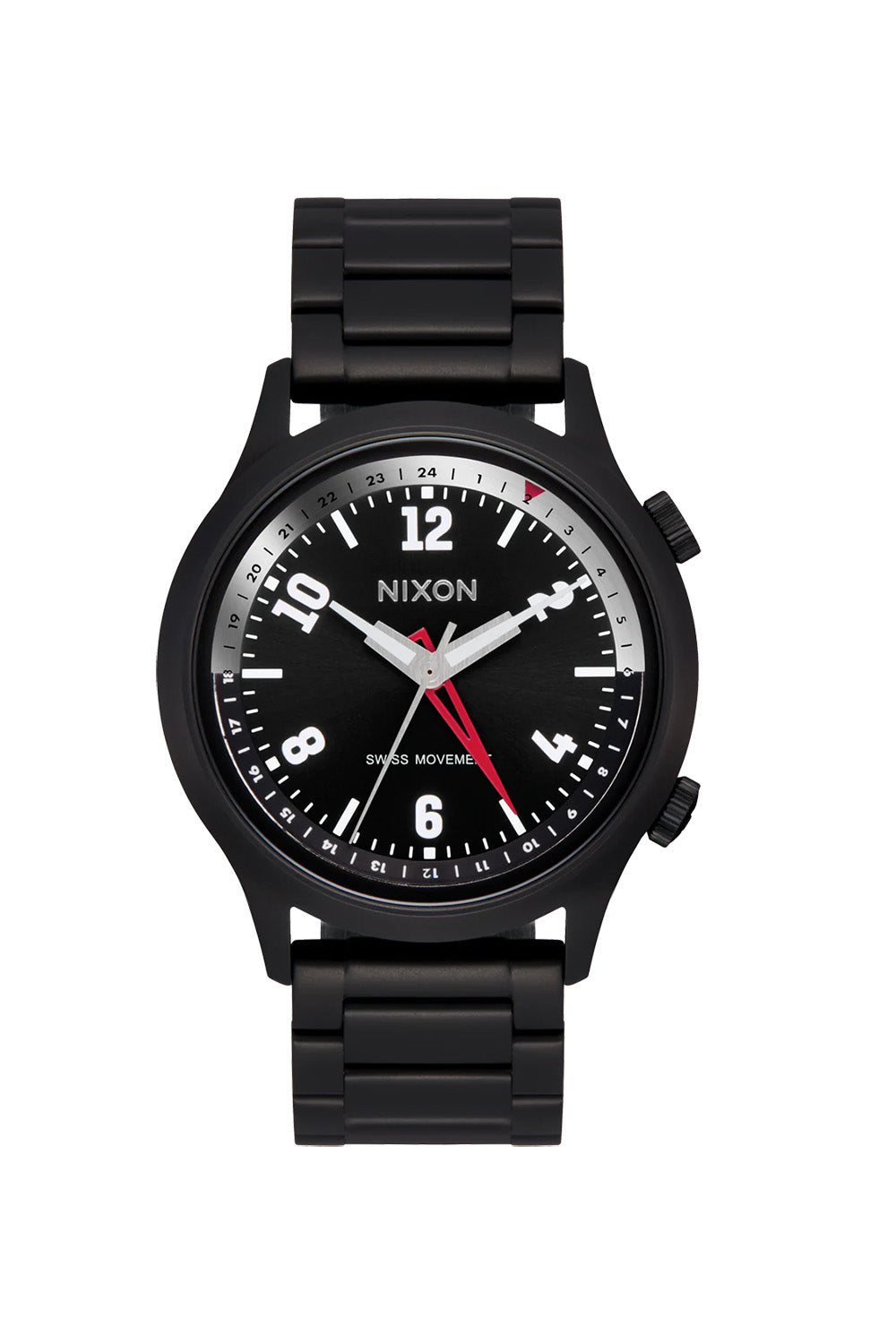 nixon drifter 40 super black black sunray front 