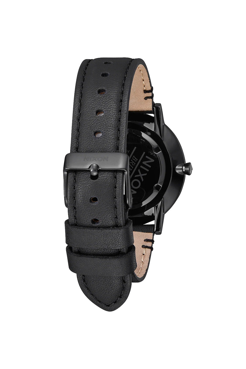 nixon porter leather all black gold back