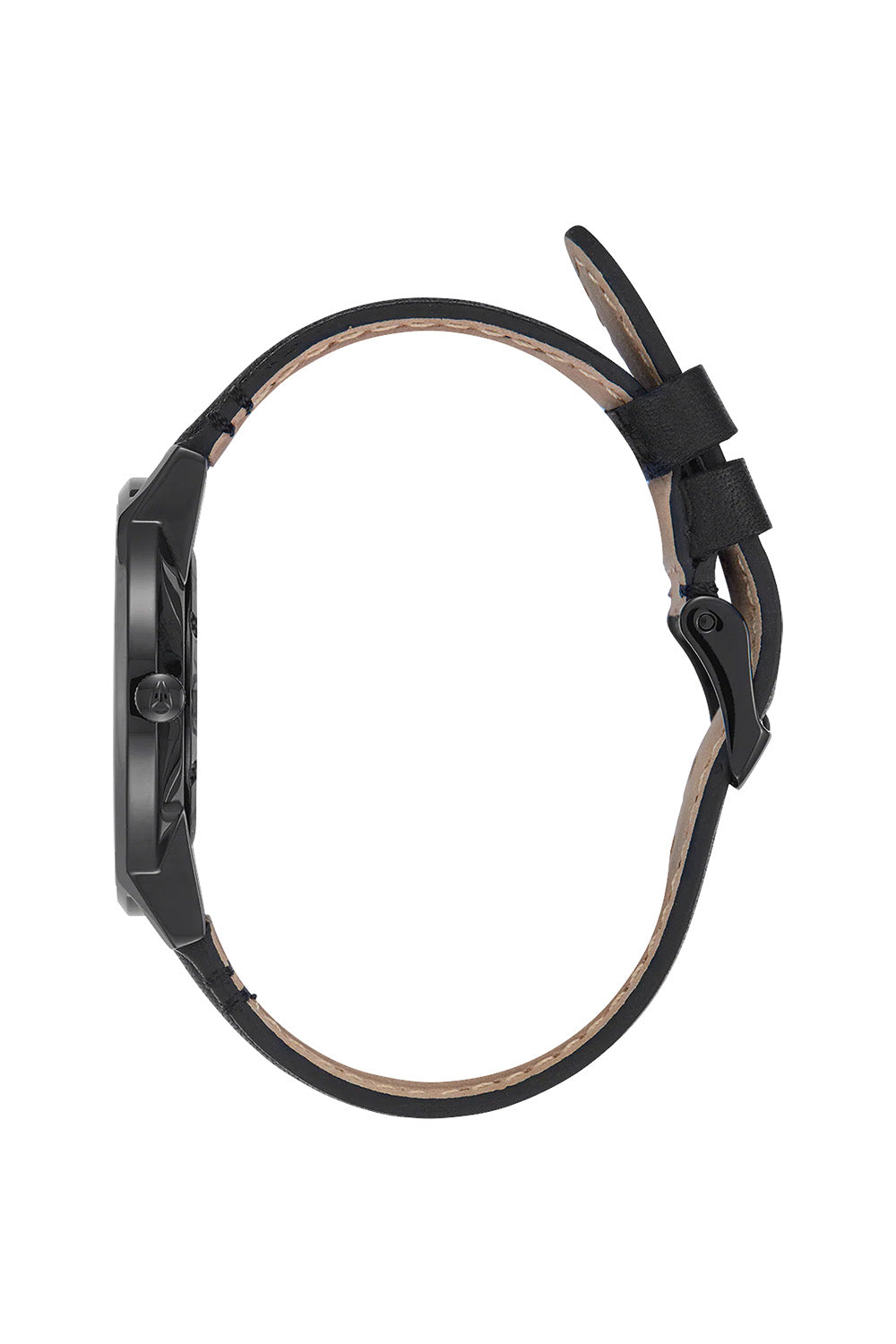 nixon porter leather all black gold side