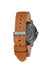 nixon porter leather watch gunmetal charcoal taupe back