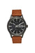 nixon sentry solar leather gunmetal front