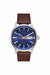 nixon sentry solar leather navy sunray silver front