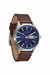 nixon sentry solar leather navy sunray silver profile