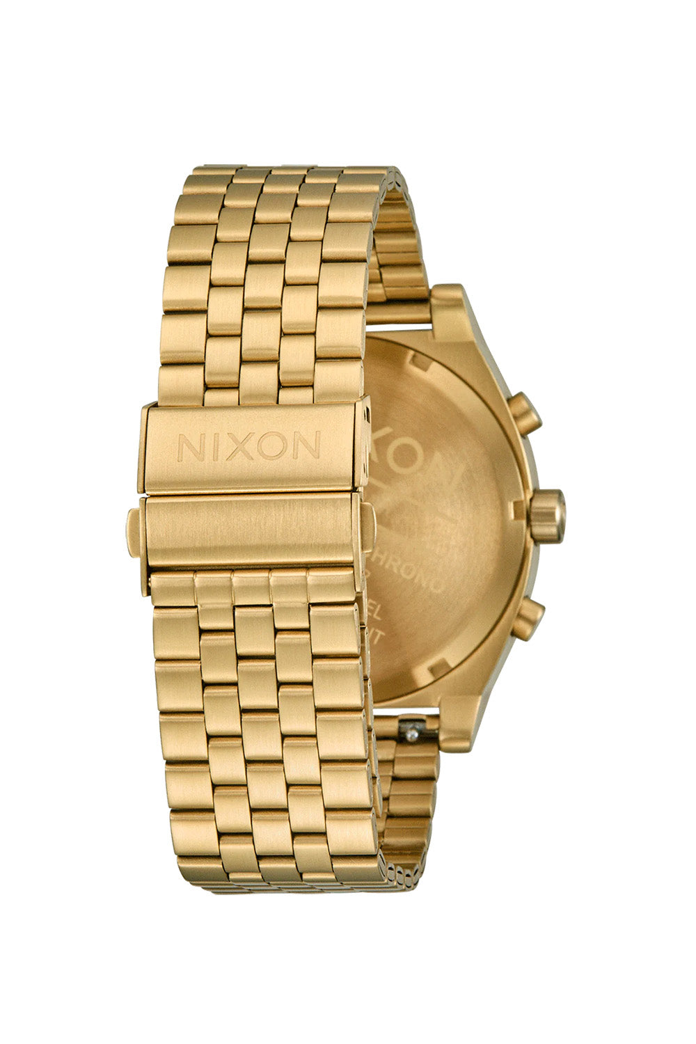 nixon time teller chrono gold black gold back