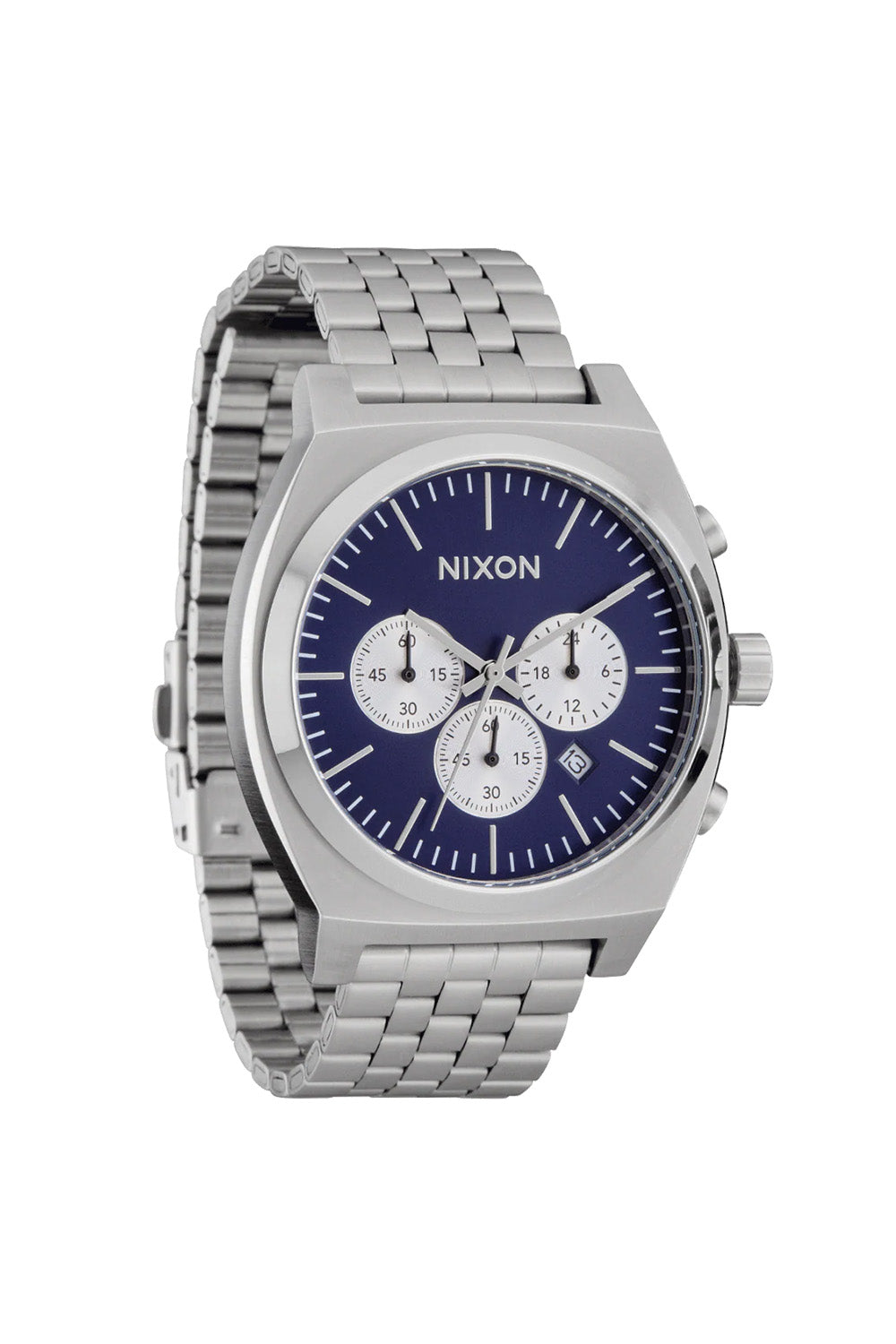 nixon time teller chrono silver midnight profile