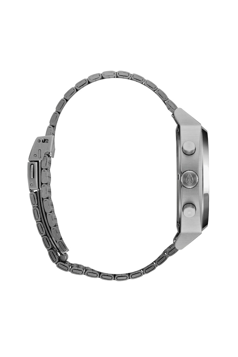 nixon time teller chrono silver midnight side