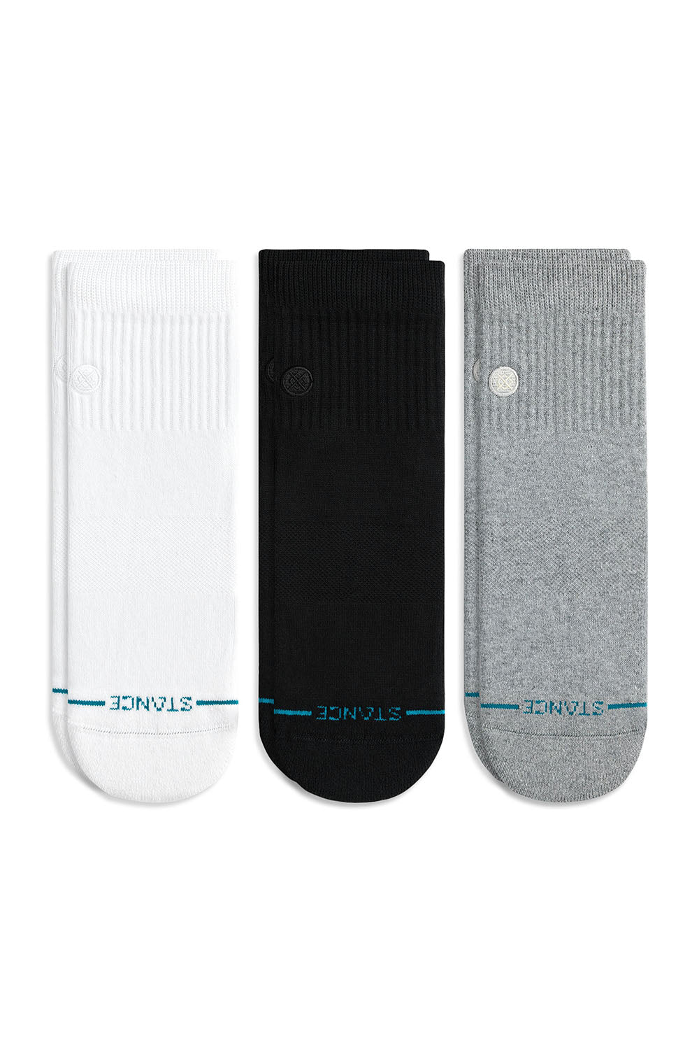 Stance - Icon Quarter 3 Pack - Black Grey - Angle